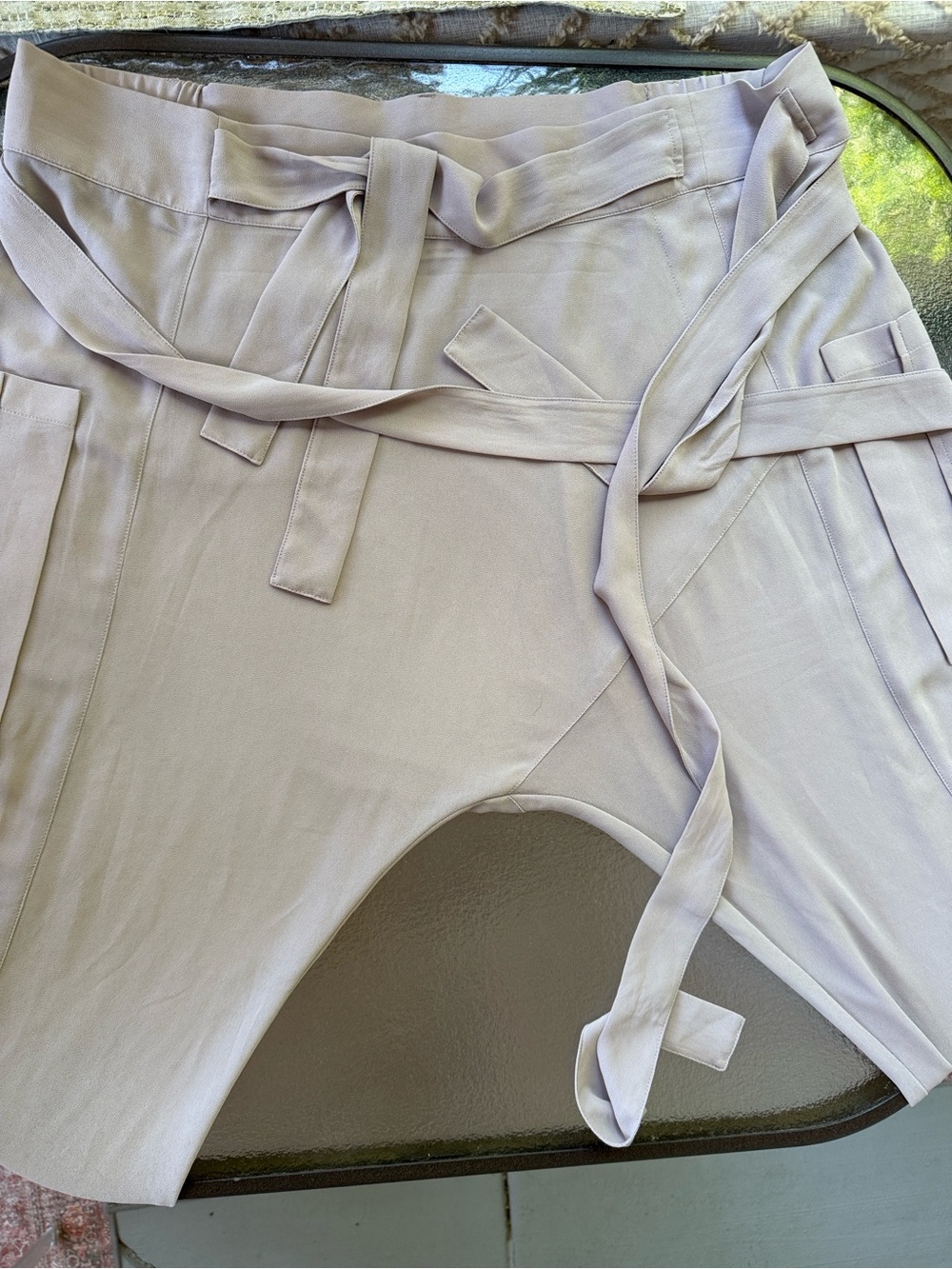 ORTTU gray sheer loungewear/joggers. One size